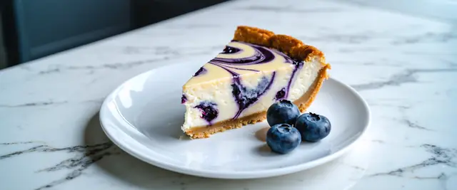 3-Ingredient Baked Blueberry Cheesecake
