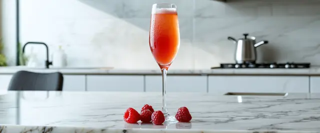 3-Ingredient Bubbly Raspberry Bellini