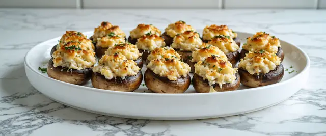 3-Ingredient Cheesy Stuffed Mushrooms