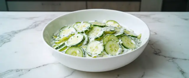3-Ingredient Creamy Cucumber Salad