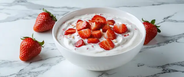3-Ingredient Creamy Strawberry Yogurt