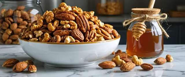 3-Ingredient Crunchy Honey Roasted Nuts
