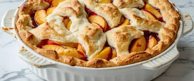 3-Ingredient Juicy Peach Cobbler