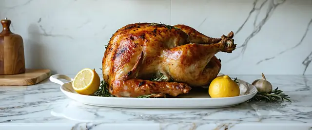 3-Ingredient Lemon Garlic Roasted Chicken