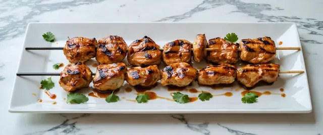3-Ingredient Sweet and Spicy Chicken Skewers