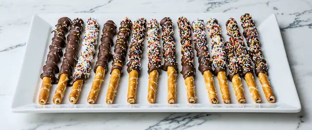 3-Ingredient Velvety Chocolate Covered Pretzels