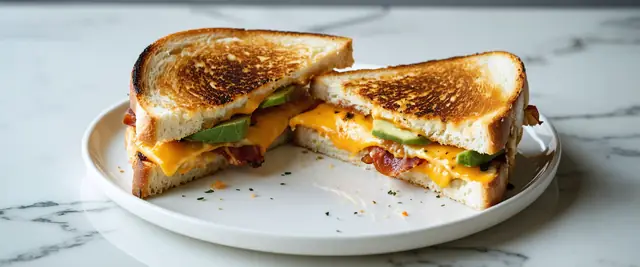 Air-Fried Avocado and Bacon Grilled Cheese