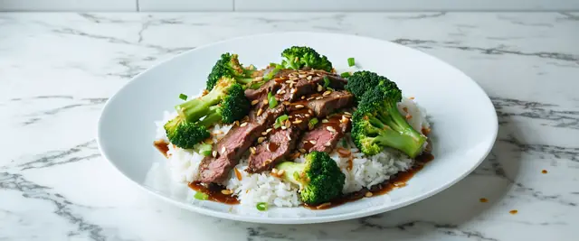 Air-Fried Beef and Broccoli with Soy Ginger Sauce