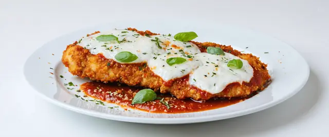 Air-Fried Chicken Parmesan with Marinara and Mozzarella