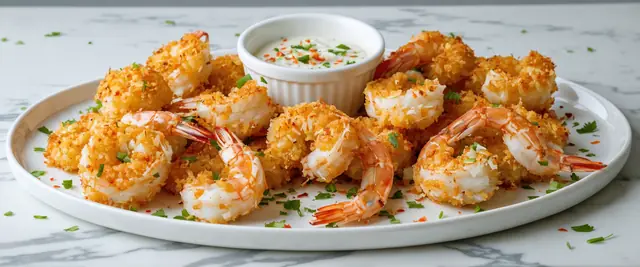 Air-Fried Coconut Shrimp with Pineapple Dipping Sauce