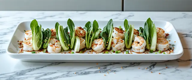 Air-Fried Ginger Soy Glazed Shrimp Stir-Fry with Bok Choy
