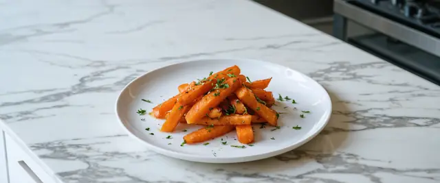Air-Fried Maple Glazed Carrot Fries With Nutmeg