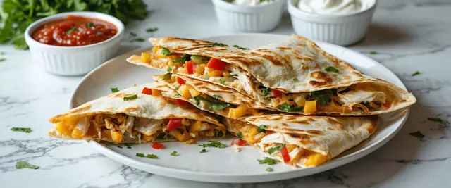 Air-Fried Quesadillas with Chicken and Cheese
