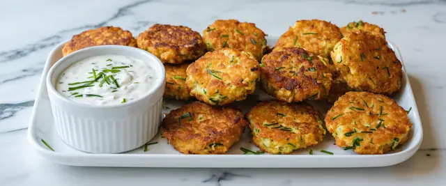 Air-Fried Ranch Zucchini Fritters With Chives