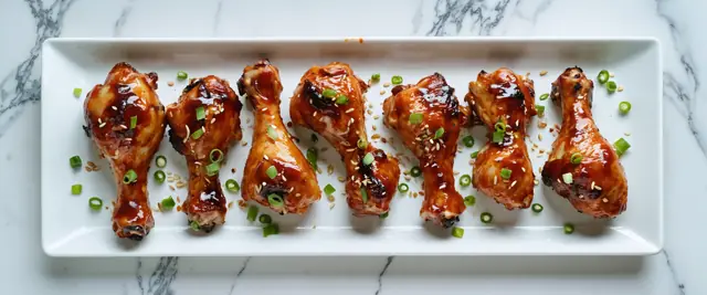 Air-Fried Sweet Chili Chicken Drumsticks with Green Onions