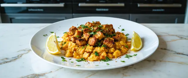 Alentejo-Style Bread with Pork (Migas à Alentejana)