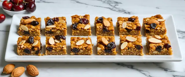 Almond Cherry Energy Squares