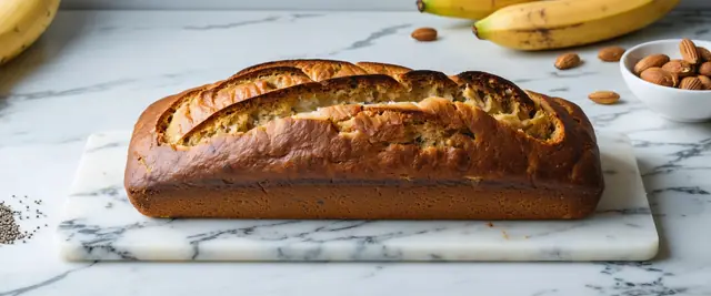 Almond Flour Banana Bread with Chia Seed Swirl