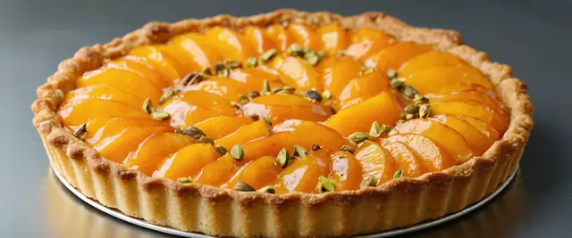 Apricot Cardamom Pistachio Tart
