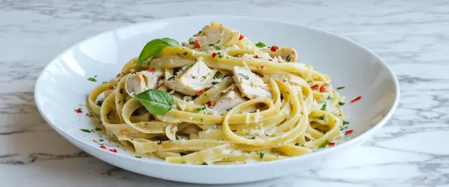 Artichoke and Chicken Linguine with Lemon Herb Sauce