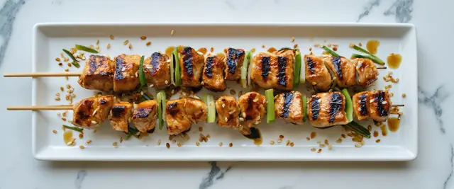 Asian Ginger Soy Chicken Skewers