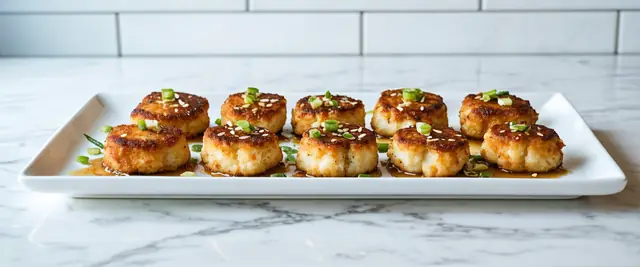 Asian-Inspired Cod Cakes with Soy-Ginger Sauce