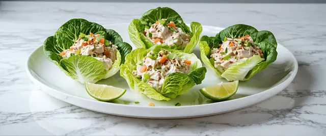 Asian Lettuce Cups with Canned Tuna
