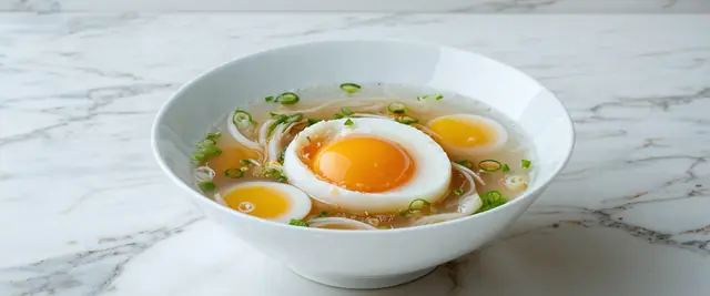 Authentic Egg Drop Soup with Ginger and Green Onions