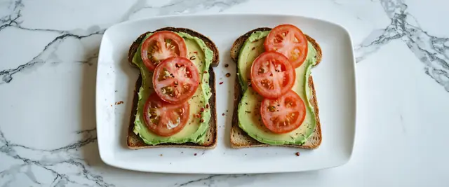 Avocado Toast with Tomato Slices