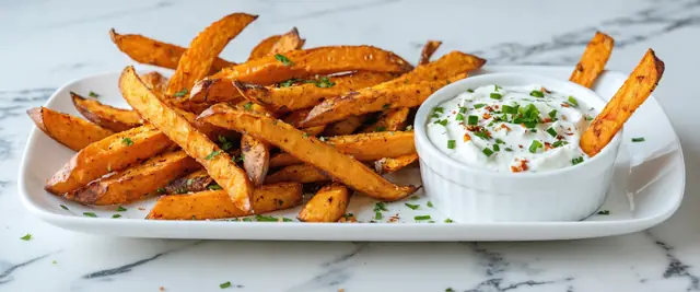 Baked Sweet Potato Fries with Yogurt Dip