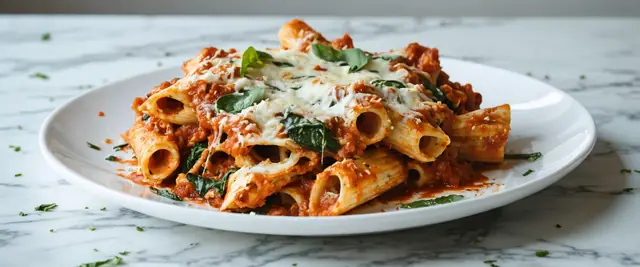 Baked Ziti with Ricotta and Spinach