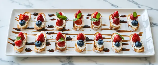 Balsamic Berry Bruschetta with Fresh Basil