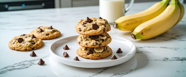 Banana Oat Cookies with Chocolate Chips