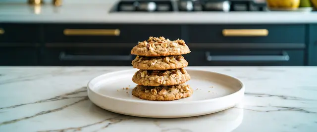 Banana Walnut Oat Cookies