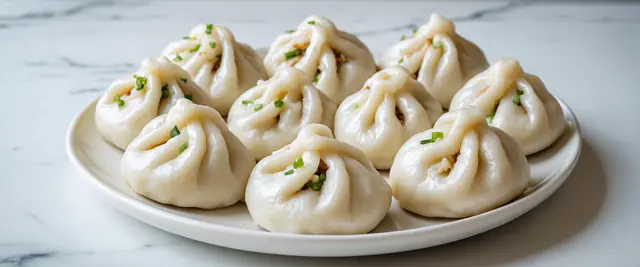 Baozi with Spiced Pork (Chinese Steamed Buns)