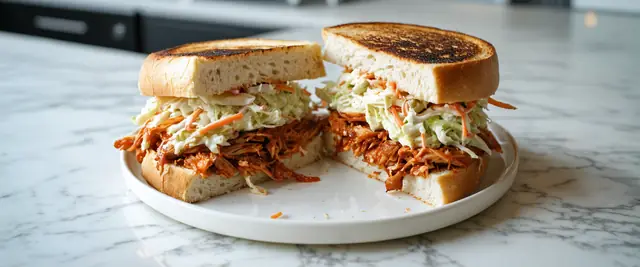 Barbecue Chicken Sandwich with Coleslaw