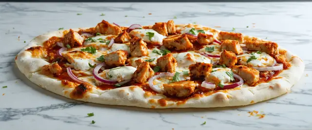 BBQ Chicken Flatbread with Mild BBQ Sauce