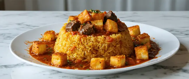 Beef and Potato Stew (Estamboli Polo)