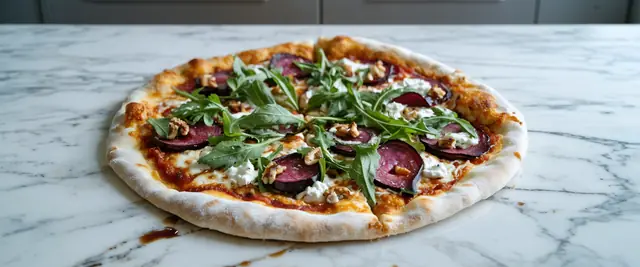 Beet and Goat Cheese Pizza with Arugula