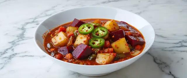 Beets and Potatoes (Dinich Ena Key Sir)