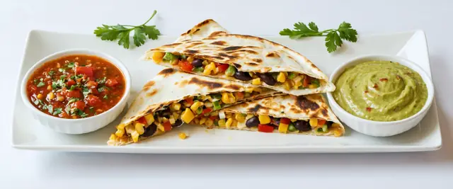 Black Bean and Corn Vegan Quesadillas