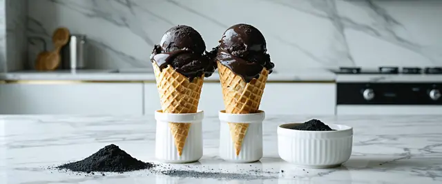 Black Magic Charcoal Ice Cream Cones