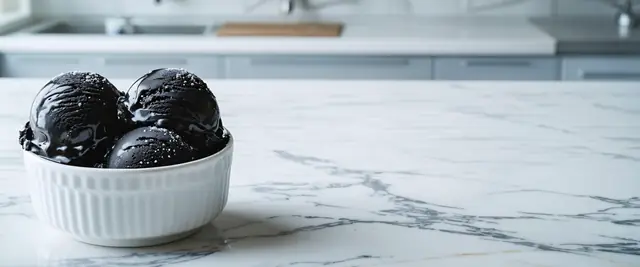 Black Magic Charcoal Ice Cream with Edible Glitter