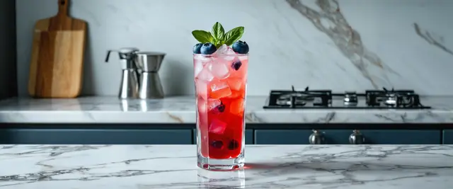 Blueberry Basil Bliss Mocktail