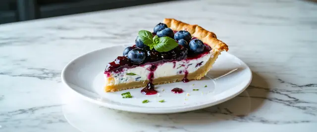 Blueberry Basil Goat Cheese Pie