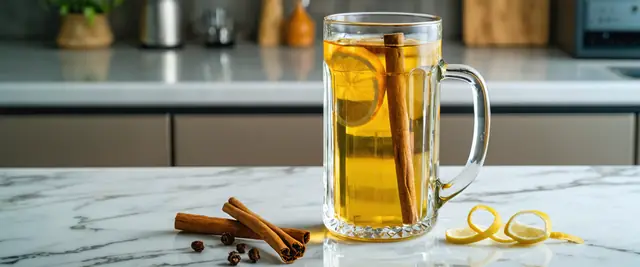 Boiled Apple Water with Cloves, Honey, Cinnamon, and Lemon Peel