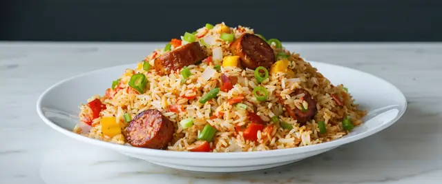 Bold One-Pot Cajun Sausage and Peppers Rice