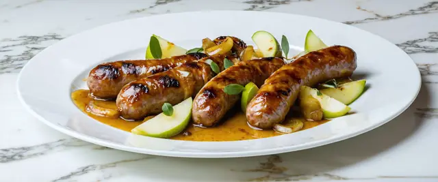 Boudin Sausage with Green Apple and Thyme
