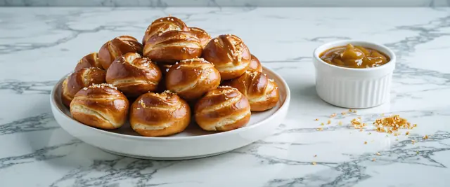 Bratwurst Pretzel Bites (German Street Food)