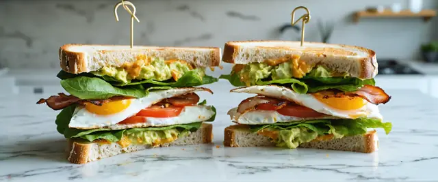 Breakfast BLT Sandwiches with Avocado Mayo